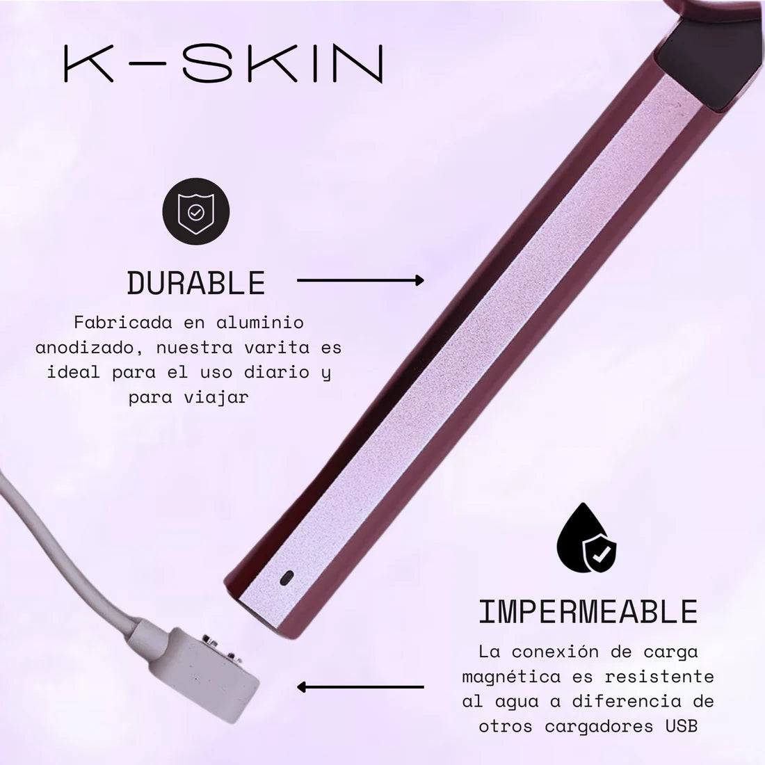 Masajeador Facial Skincare 4 en 1 con Luz LED Roja K-Skin