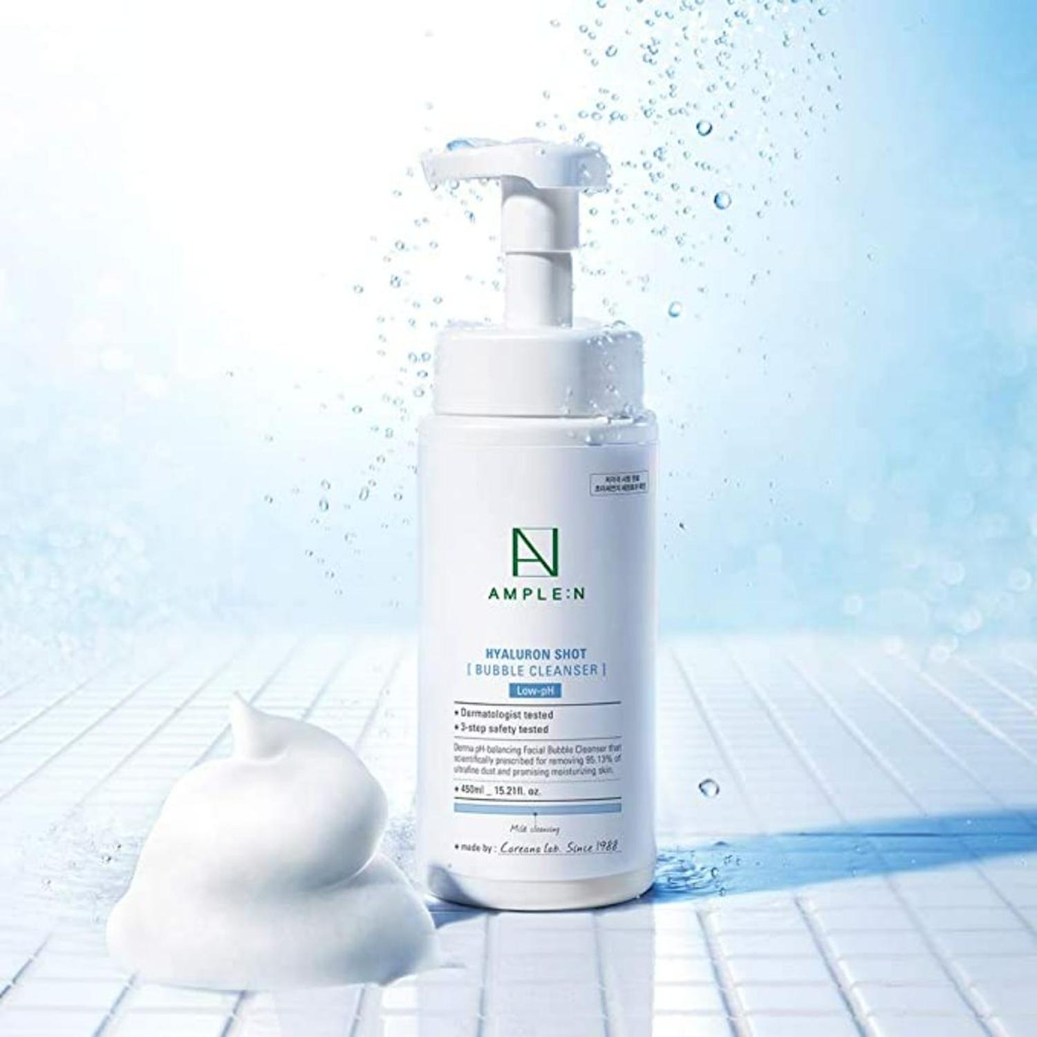 Limpiador Facial Espumoso Ácido Hialurónico 450ml AMPLEN