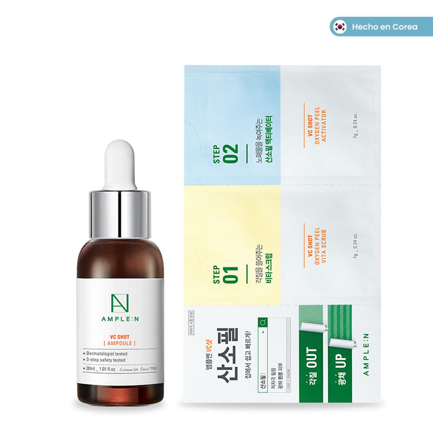 Pack Adiós Manchas - Sérum Vitamina C 30ml + Máscara Oxígeno 2 minutos AMPLEN