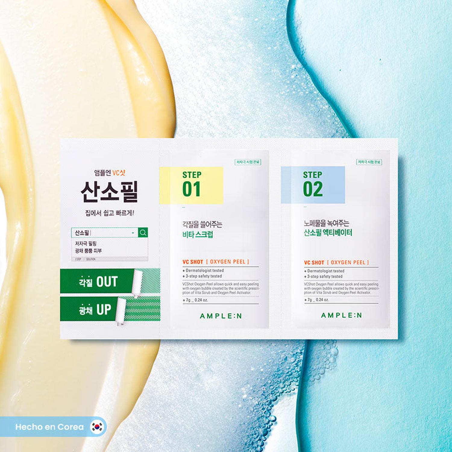 Mascarilla Peeling Bifásica Vitamina C y Oxígeno 1 Pack AMPLEN