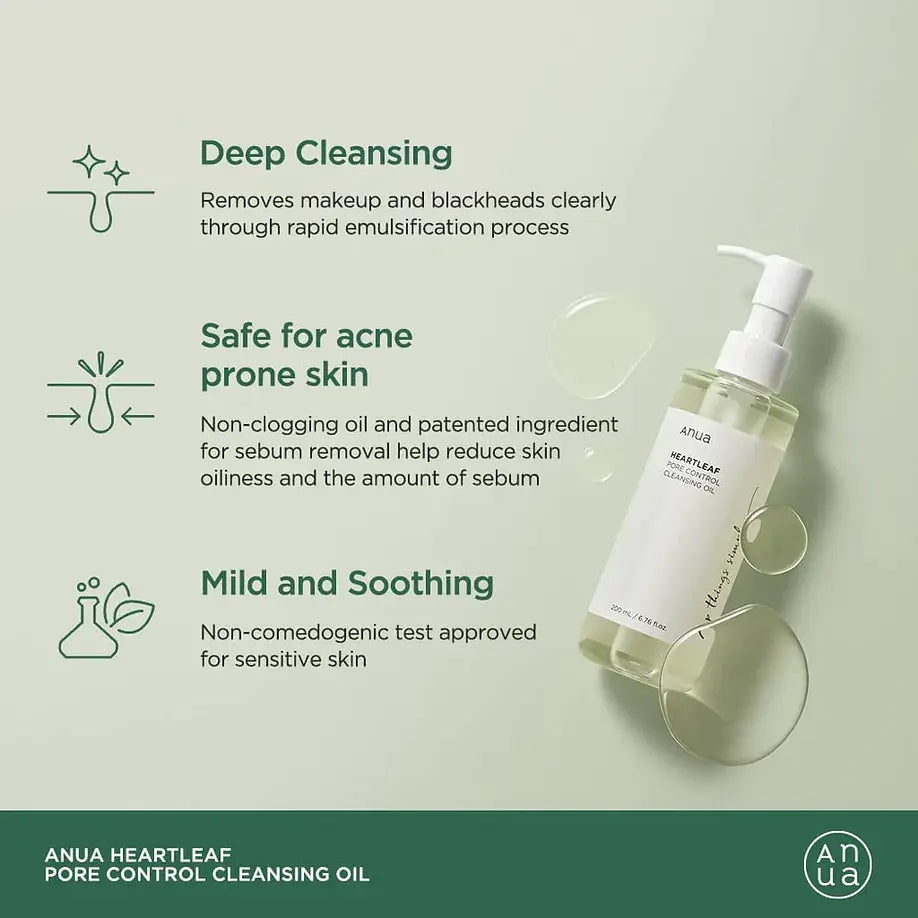 [ANUA] Heartleaf Pore Control Cleansing Oil ANUA