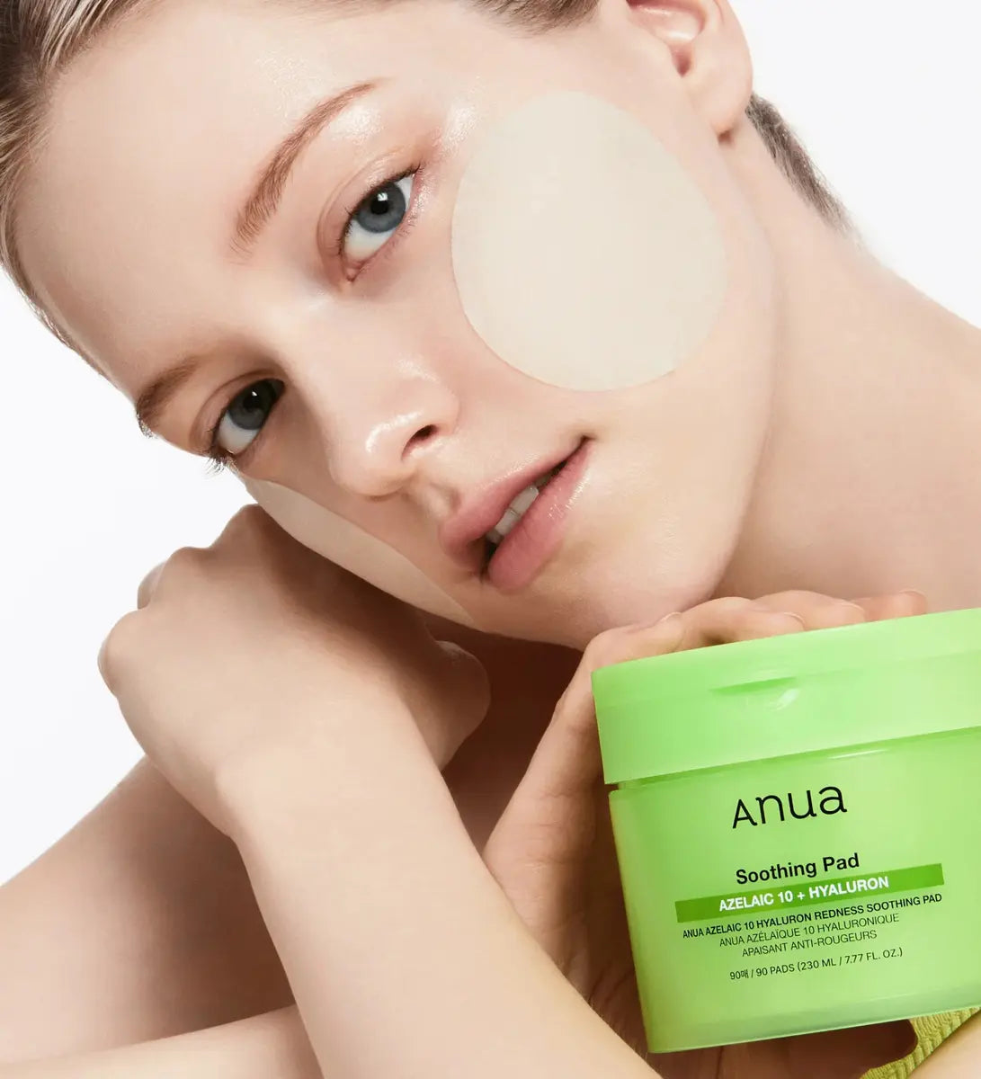 Azelaic Acid 10 Hyaluron Redness Soothing Toner Pads 230ml (90 Pads) | Pads Faciales Calmantes con Ácido Azelaico ANUA