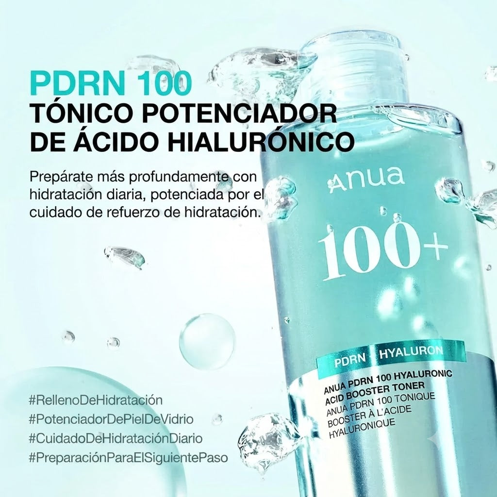 PDRN 100 Toner Booster 250ml | Tónico Facial Coreano Hidratante con PDRN y Ácido Hialurónico ANUA