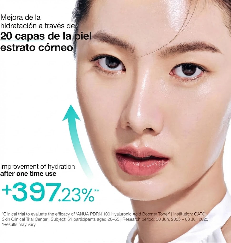PDRN 100 Toner Booster 250ml | Tónico Facial Coreano Hidratante con PDRN y Ácido Hialurónico ANUA