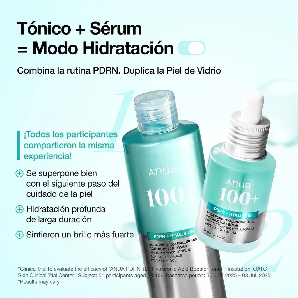 PDRN 100 Toner Booster 250ml | Tónico Facial Coreano Hidratante con PDRN y Ácido Hialurónico ANUA