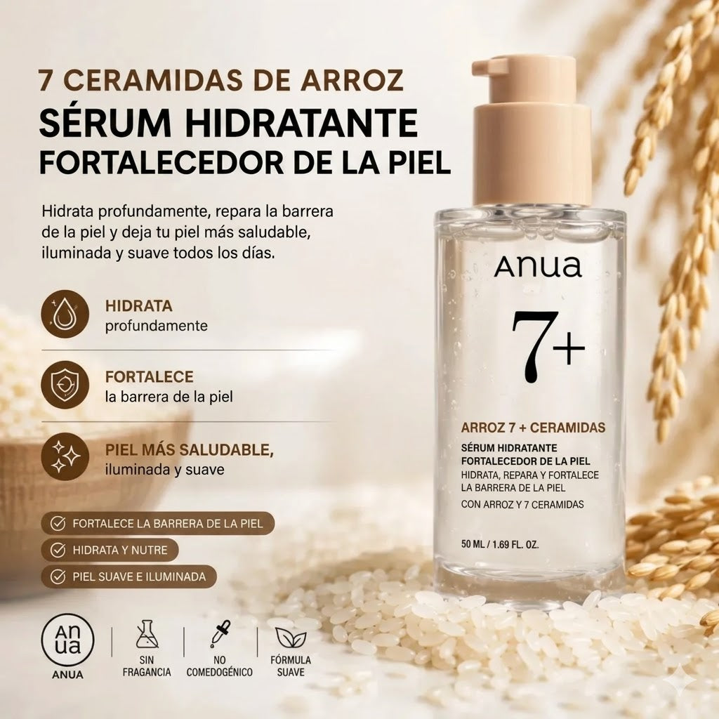 ANUA 7 RICE CERAMIDE HYDRATING BARRIER SERUM 50ml ANUA