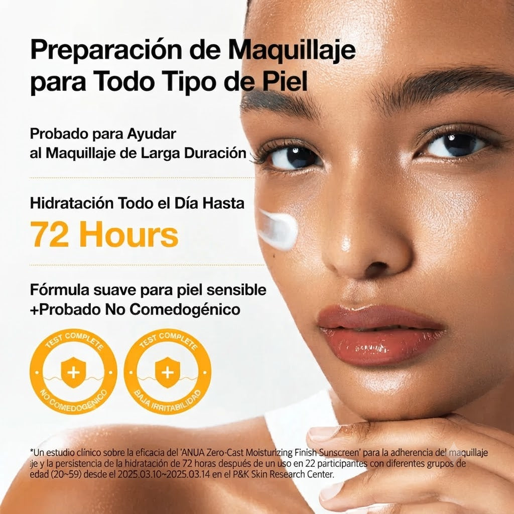 Zero-Cast Finish Sunscreen Protector Solar 50ml ANUA