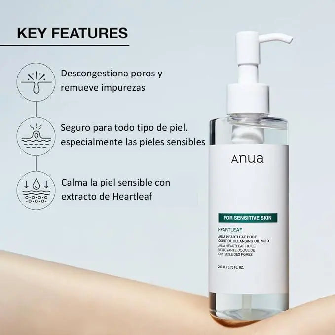 Anua Heatleaf Pore Control Cleansing Oil Mild 200ml ANUA