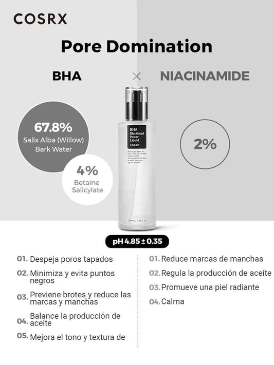 BHA Blackhead Power Liquid Cosrx Exfoliante Quimico - Arumi Korean Cosmetics