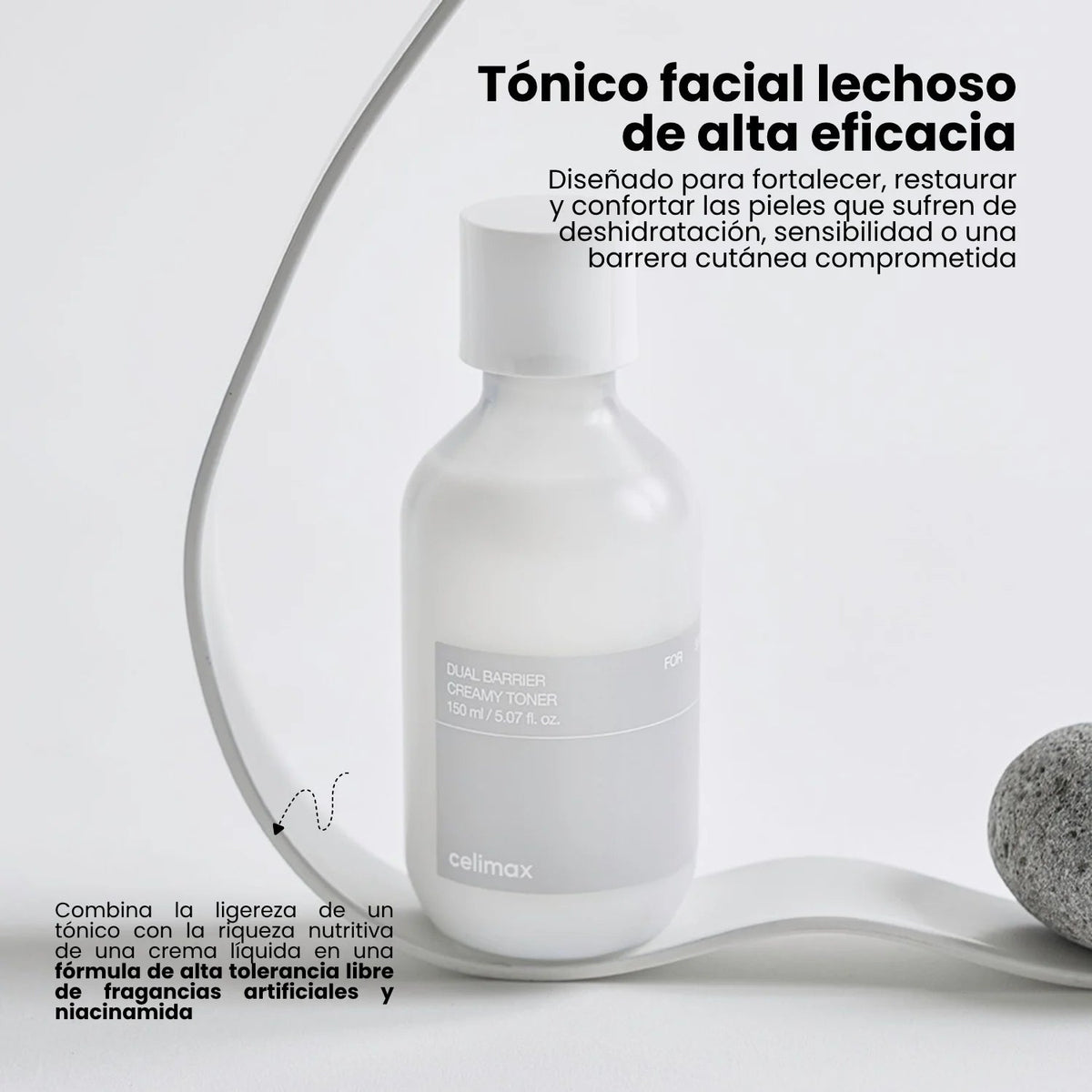 CELIMAX Dual Barrier Creamy Toner 150 ml | Tónico Facial Hidratante y Reparador Arumi Korean Cosmetics