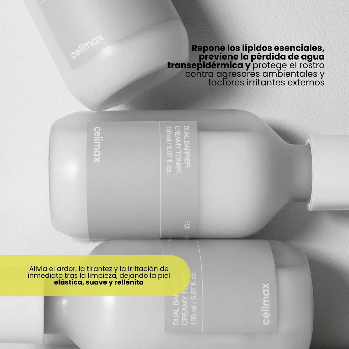 CELIMAX Dual Barrier Creamy Toner 150 ml | Tónico Facial Hidratante y Reparador Arumi Korean Cosmetics