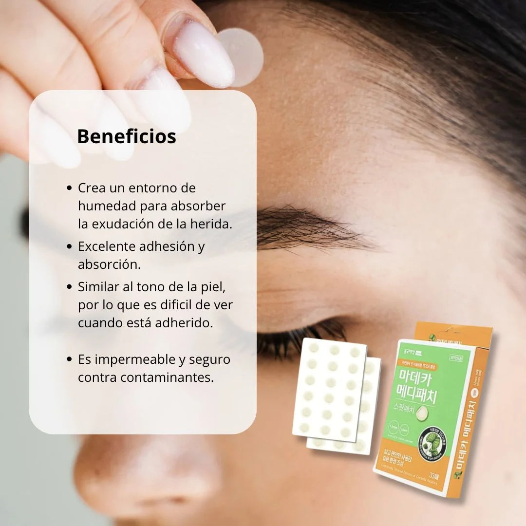 DongKook Madeca Medi Patch Spot 33 Parches – Parches Hidrocoloides para Acné con Centella Asiática Dongkook