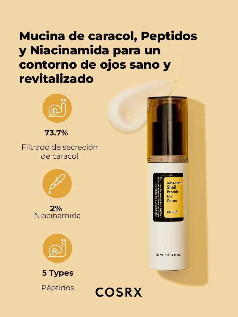 Contorno de ojos - Snail Peptide Eye Cream 25ml CosRX