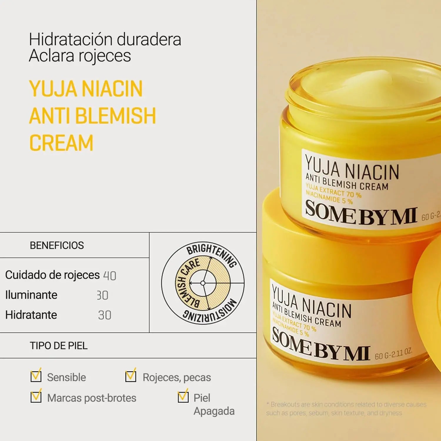 Crema anti manchas - Yuja Niacin Anti Blemish Cream SOME BY MI