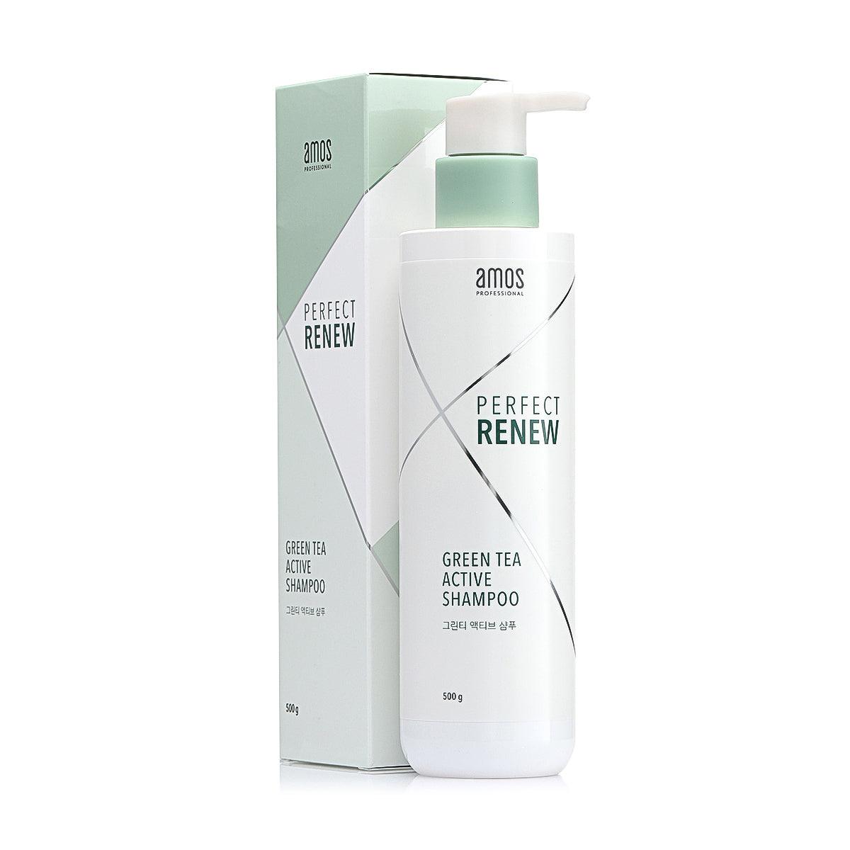 Perfect Renew Green Tea Activate Shampoo 17,6oz (530ml) - Amos Professional - Arumi Korean Cosmetics