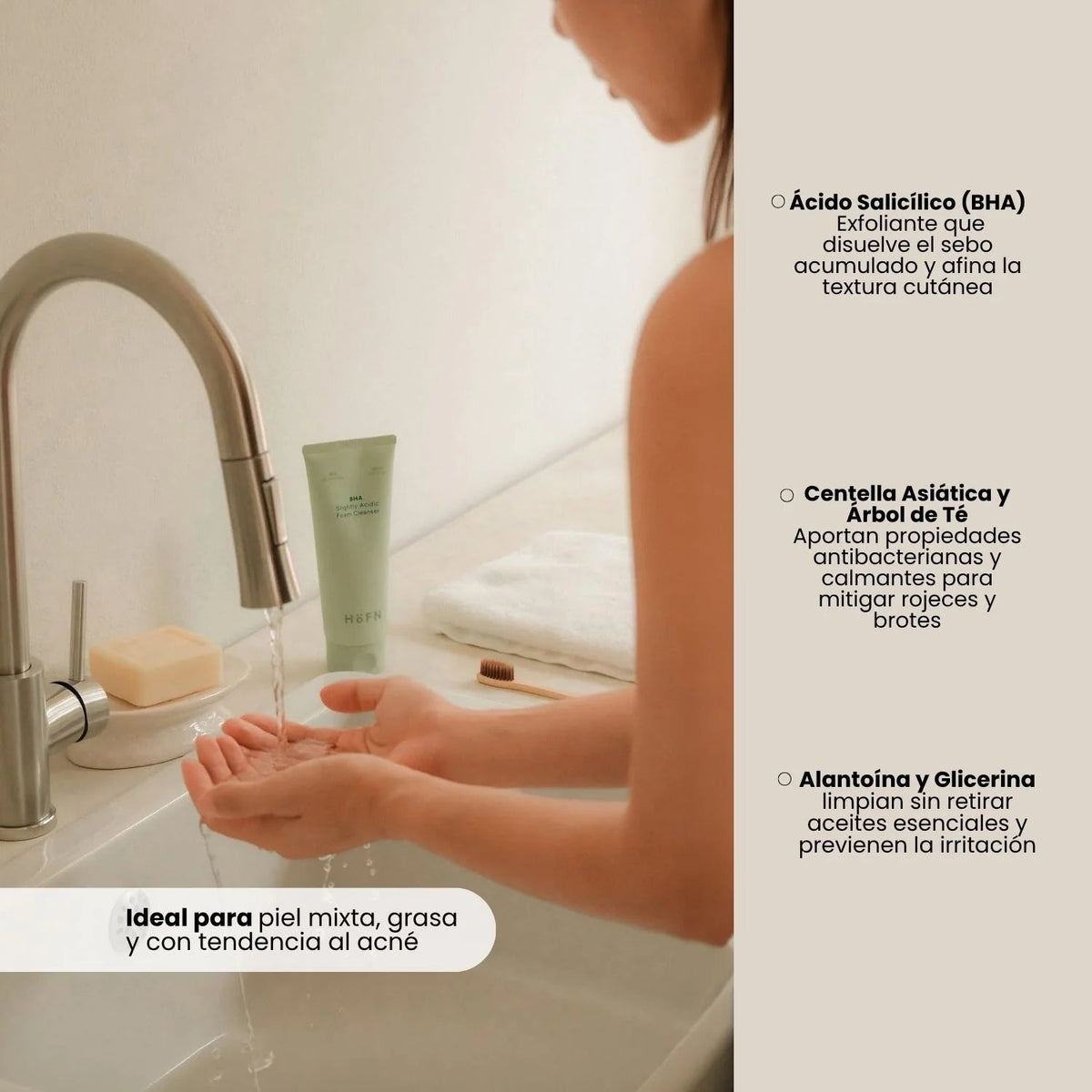HOFN BHA Foam Cleanser 150 ml | Limpiador Facial con ácido salicílico HOFN