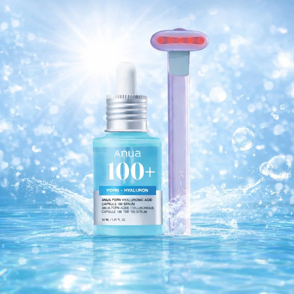 Pack: Masajeador Facial Skincare Luz LED Roja + Sérum PDRN Hyaluronic Acid Capsule 30ml K-SKIN