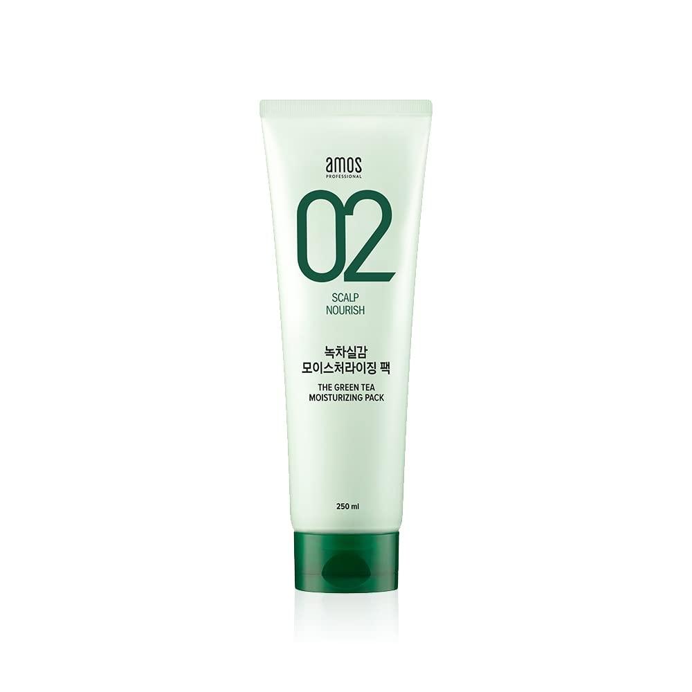 02 Scalp Nourish The Green Tea Moisturizing Pack 250ml - Amos Professional - Arumi Korean Cosmetics