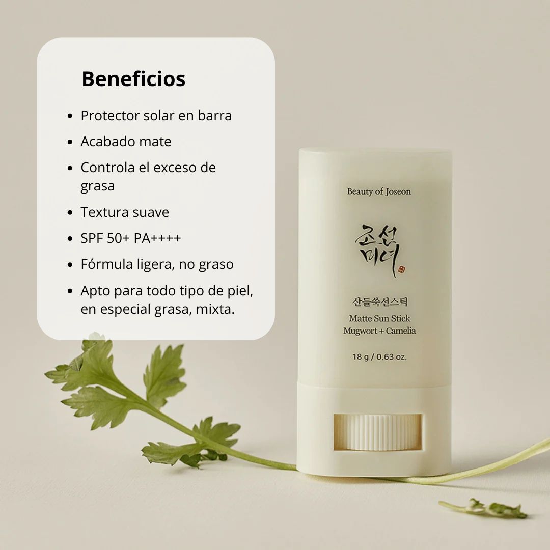 [BEAUTY OF JOSEON] Matte sun stick : Mugwort + Camellia 18g