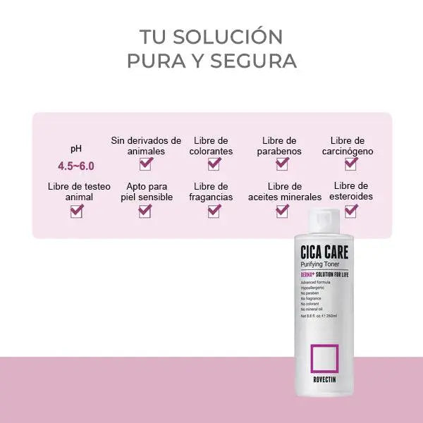 Rovectin - Cica Care Purifying Toner 260ml ROVECTIN