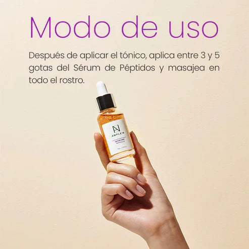 Pack: Masajeador Facial Skincare Luz LED Roja + Sérum Facial Antiedad Péptidos 30ml K-Skin