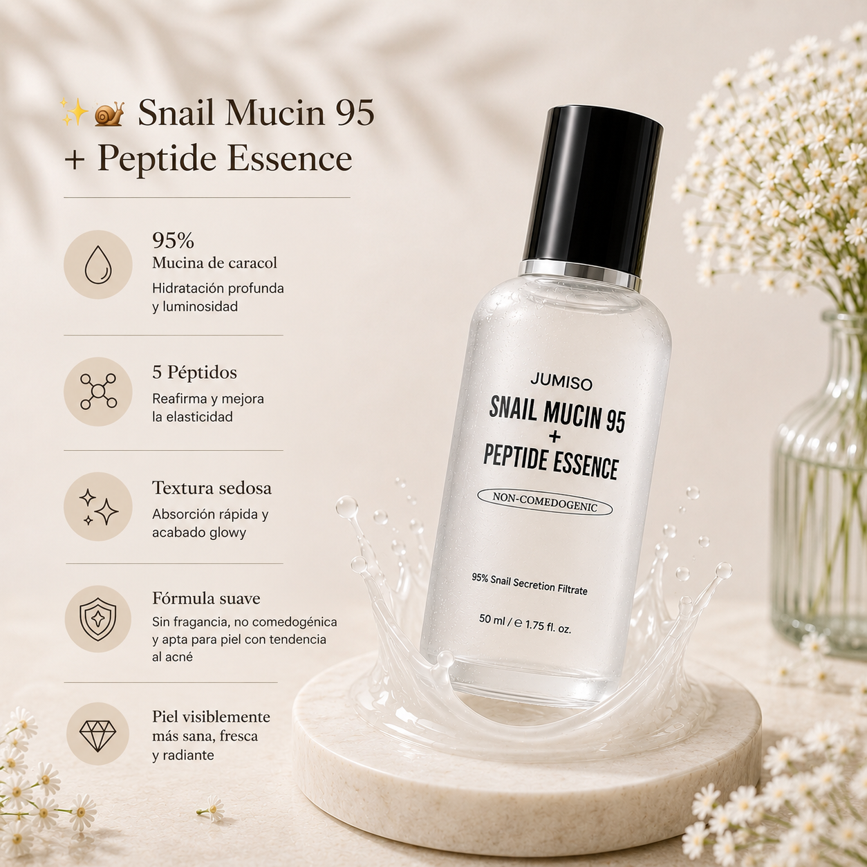 Snail Mucin 95 + Peptide Essence 50ml JUMISO