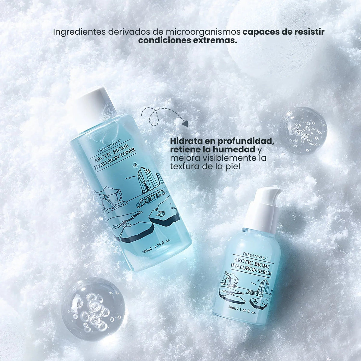 TREEANNSEA Arctic Biome Hyaluron Toner 200 ml | Tónico Facial Hidratante Arumi Korean Cosmetics