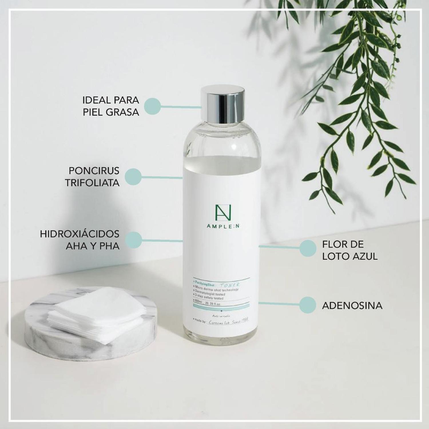 Tónico Astringente AHA y BHA 600ml AMPLEN