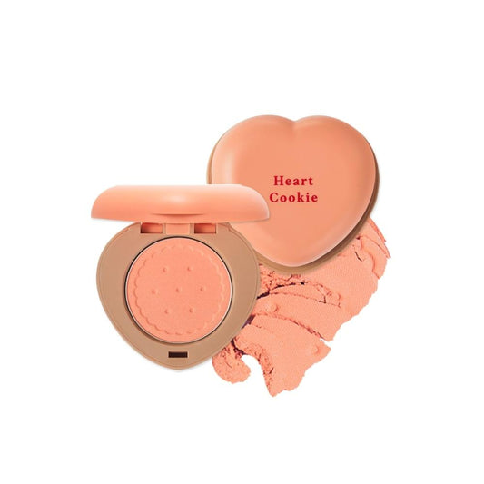Heart Cookie Blusher OR202 Apricot - Arumi Korean Cosmetics
